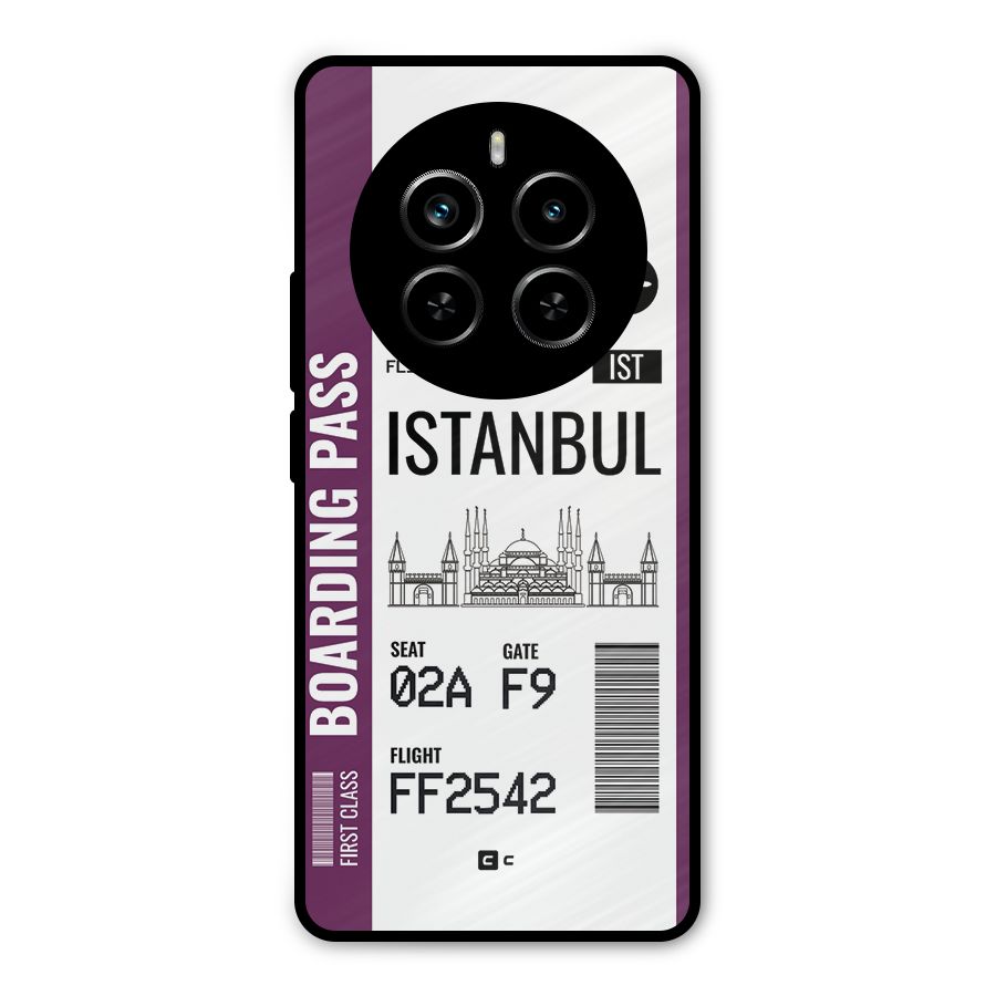 Istanbul Boarding Pass Metal Back Case for Realme P1 Pro