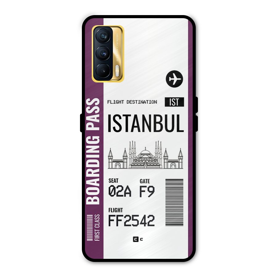 Istanbul Boarding Pass Metal Back Case for Realme X7