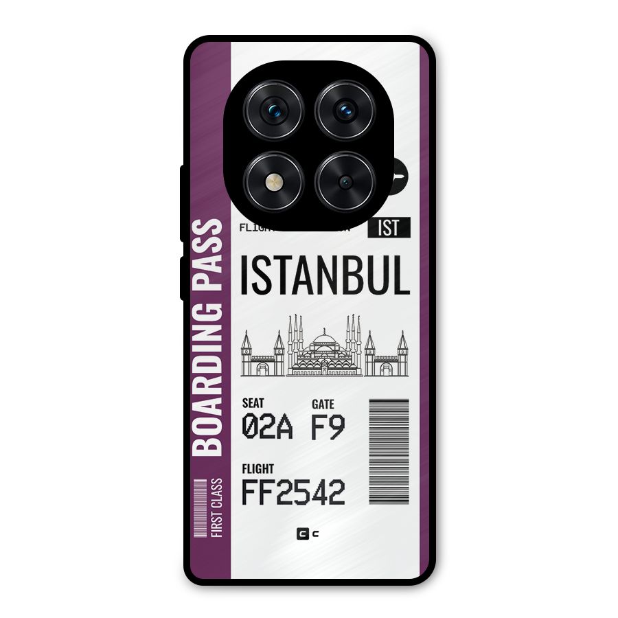 Istanbul Boarding Pass Metal Back Case for Redmi Note 14 Pro 5G