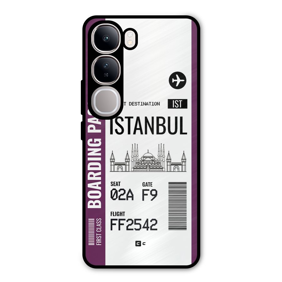 Istanbul Boarding Pass Metal Back Case for Vivo Y300