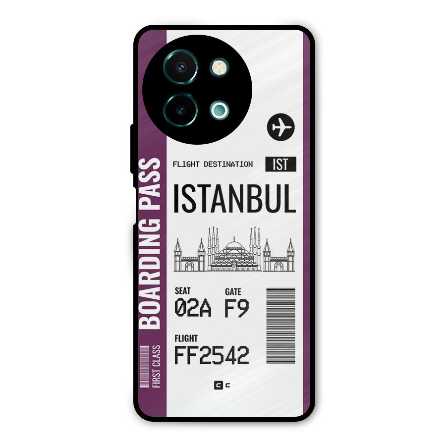 Istanbul Boarding Pass Metal Back Case for Vivo Y58