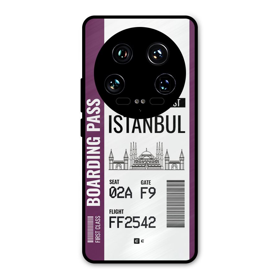 Istanbul Boarding Pass Metal Back Case for Xiaomi 14 Ultra