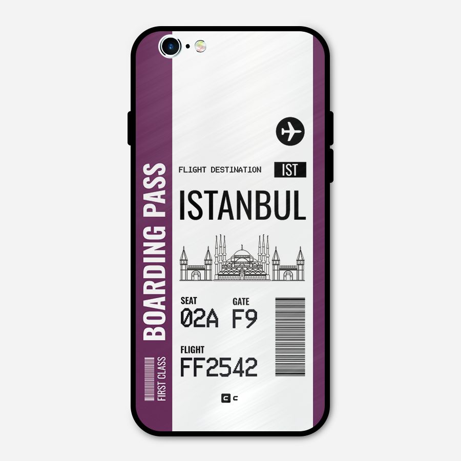 Istanbul Boarding Pass Metal Back Case for iPhone 6 6s