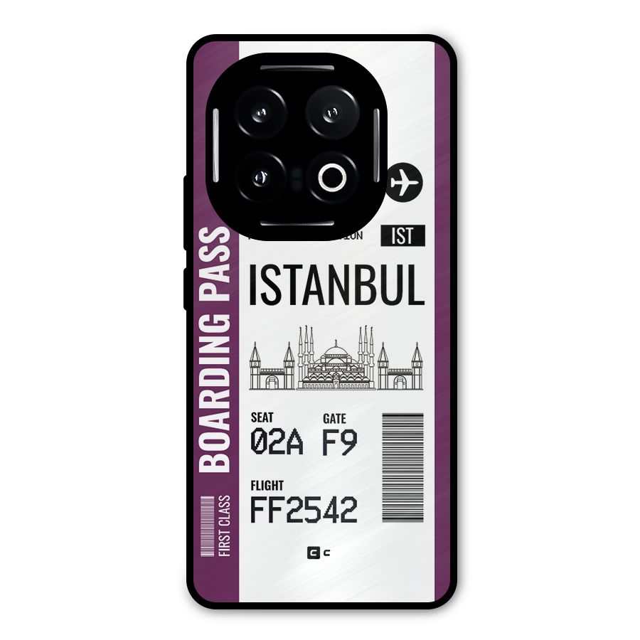 Istanbul Boarding Pass Metal Back Case for iQOO 13