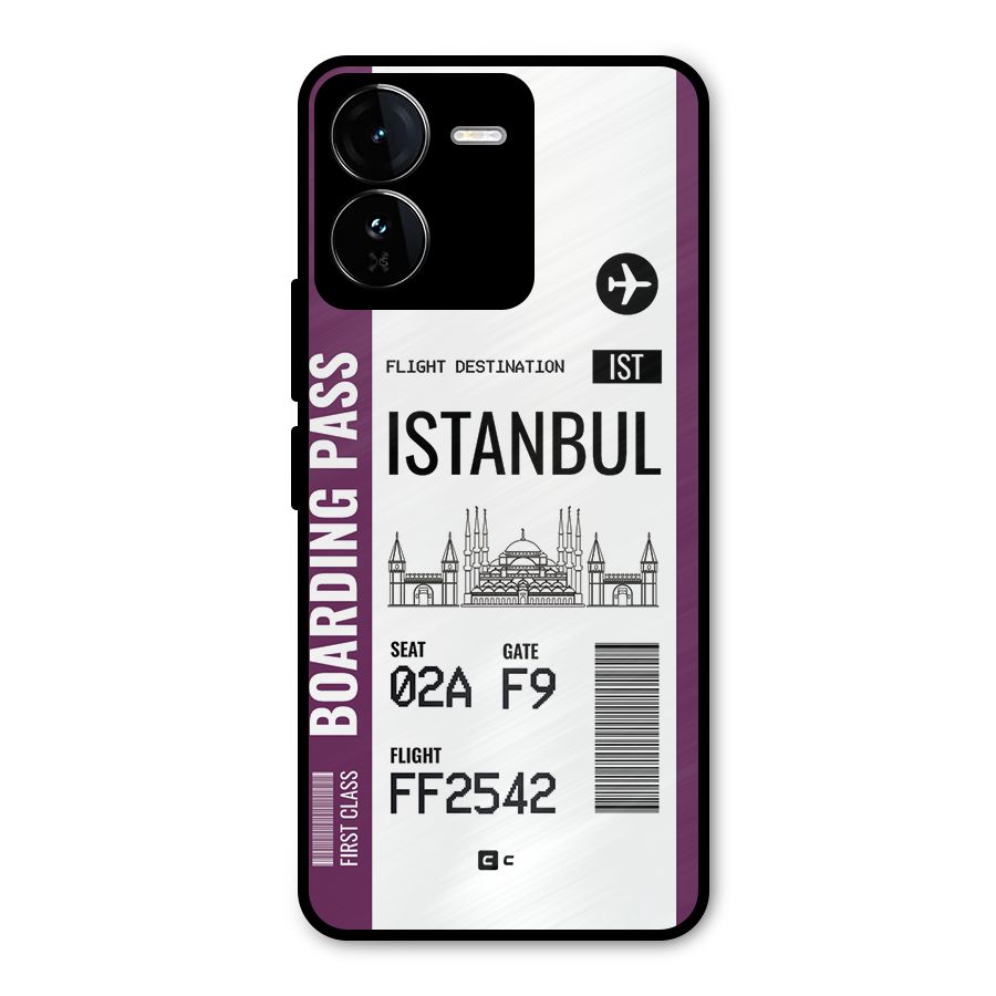 Istanbul Boarding Pass Metal Back Case for iQOO Z9
