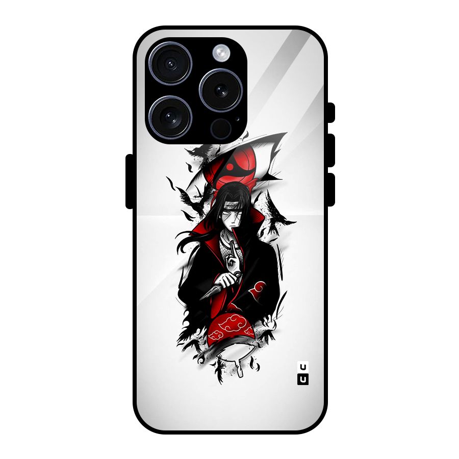 Itachi Combat Glass Back Case for iPhone 15 Pro