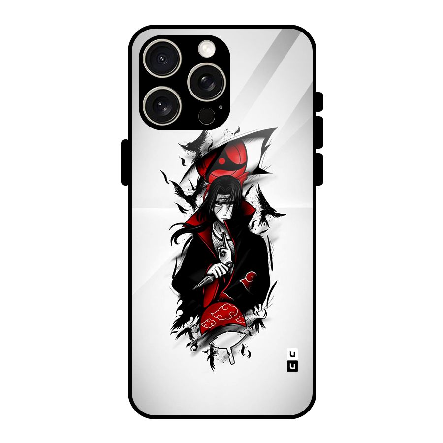 Itachi Combat Glass Back Case for iPhone 15 Pro Max