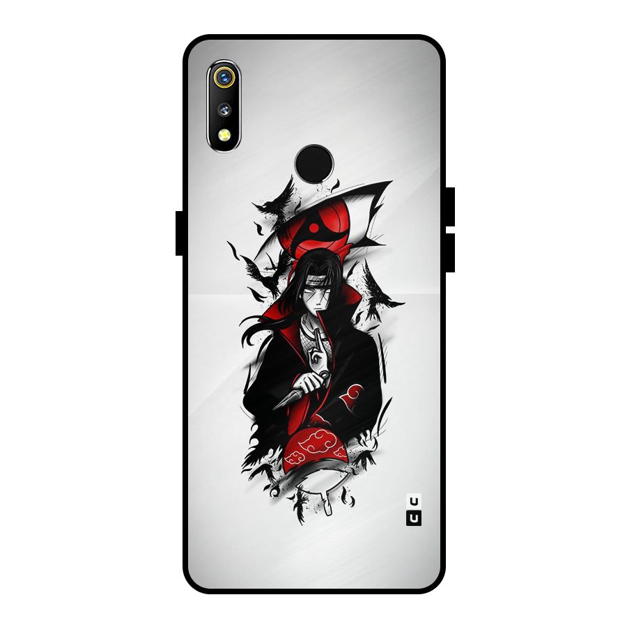 Itachi Combat Metal Back Case for Realme 3i