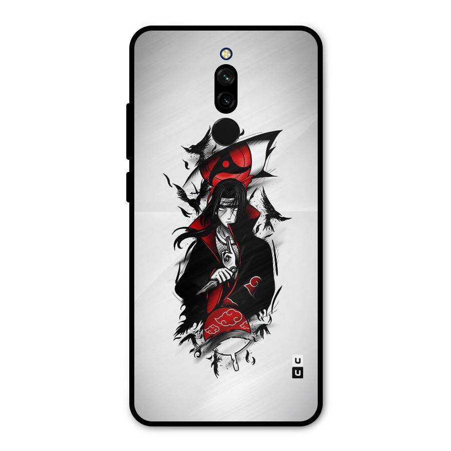 Itachi Combat Metal Back Case for Redmi 8
