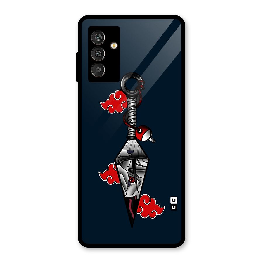Itachi Kunai Naruto Glass Back Case for Galaxy M13
