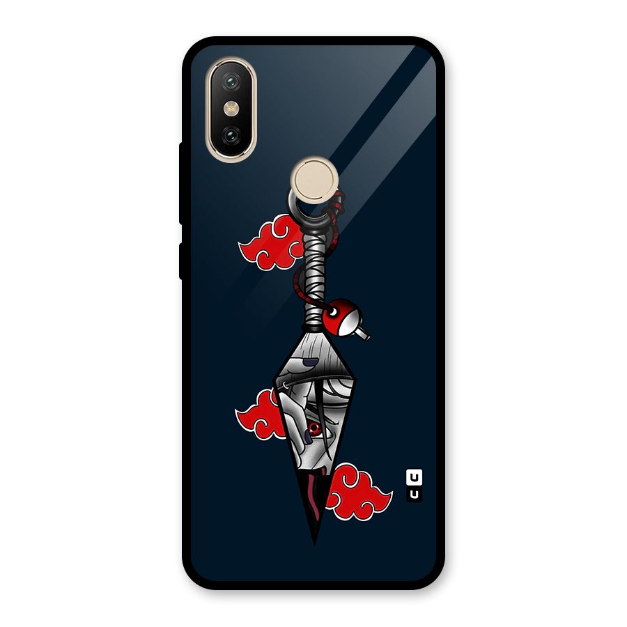 Itachi Kunai Naruto Glass Back Case for Redmi A2