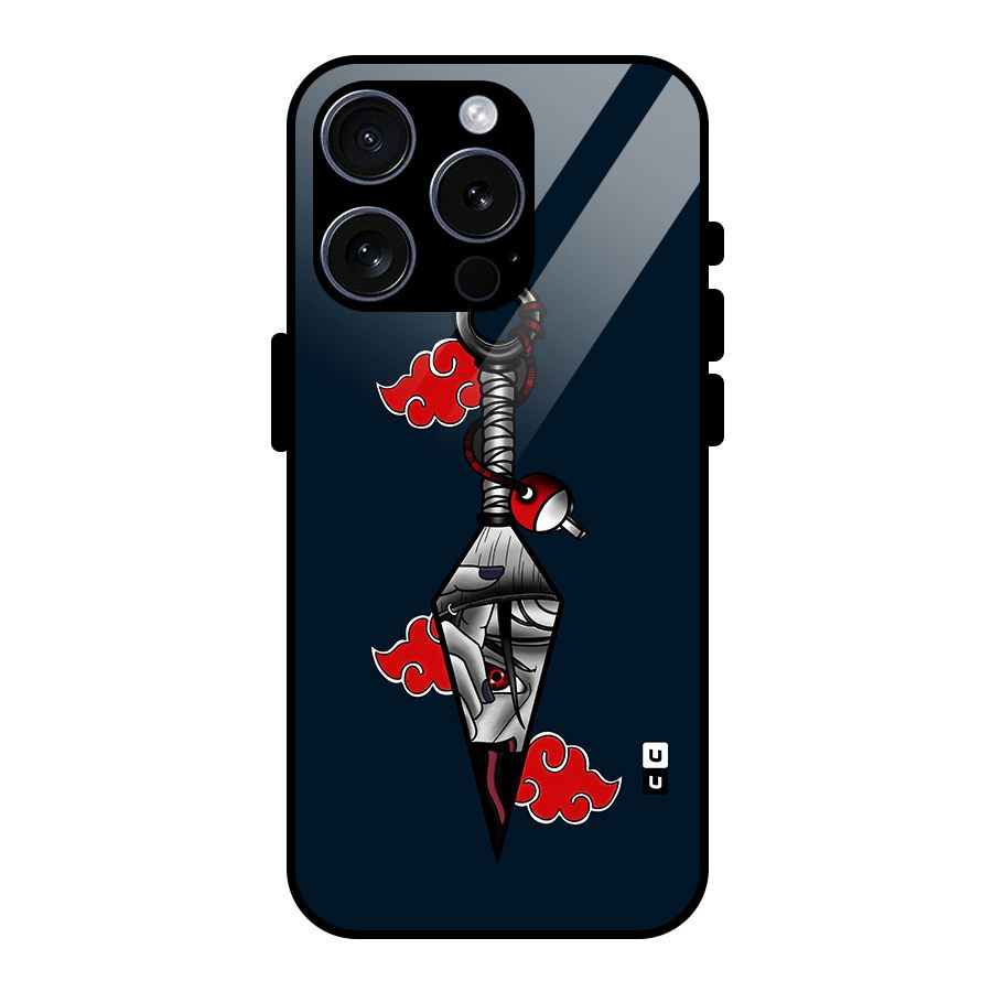 Itachi Kunai Naruto Glass Back Case for iPhone 15 Pro