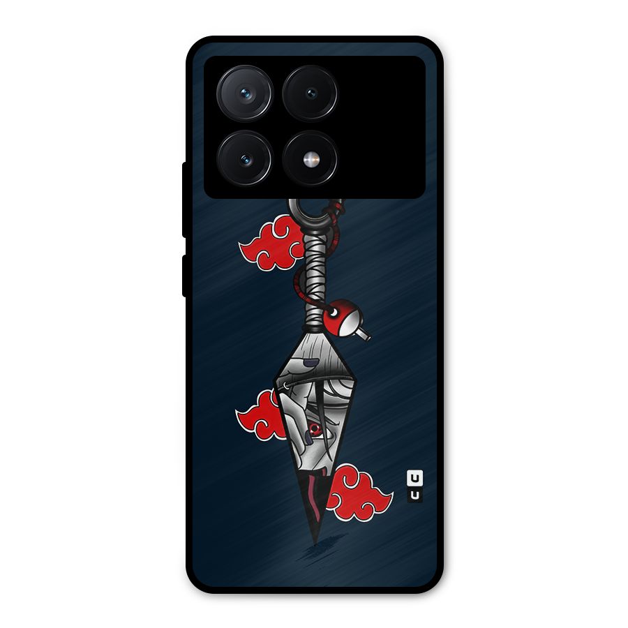 Itachi Kunai Naruto Metal Back Case for Poco X6 Pro