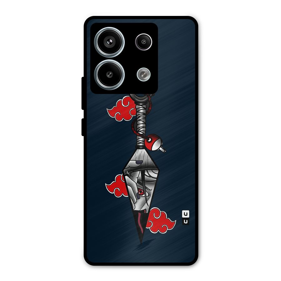 Itachi Kunai Naruto Metal Back Case for Redmi Note 13 Pro 5G