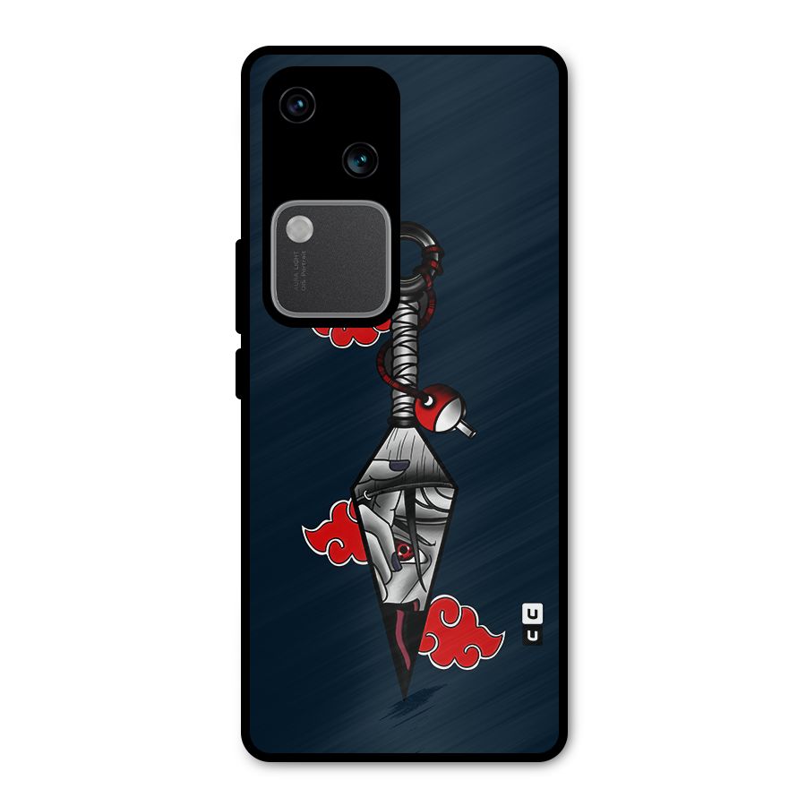 Itachi Kunai Naruto Metal Back Case for Vivo V30 Pro