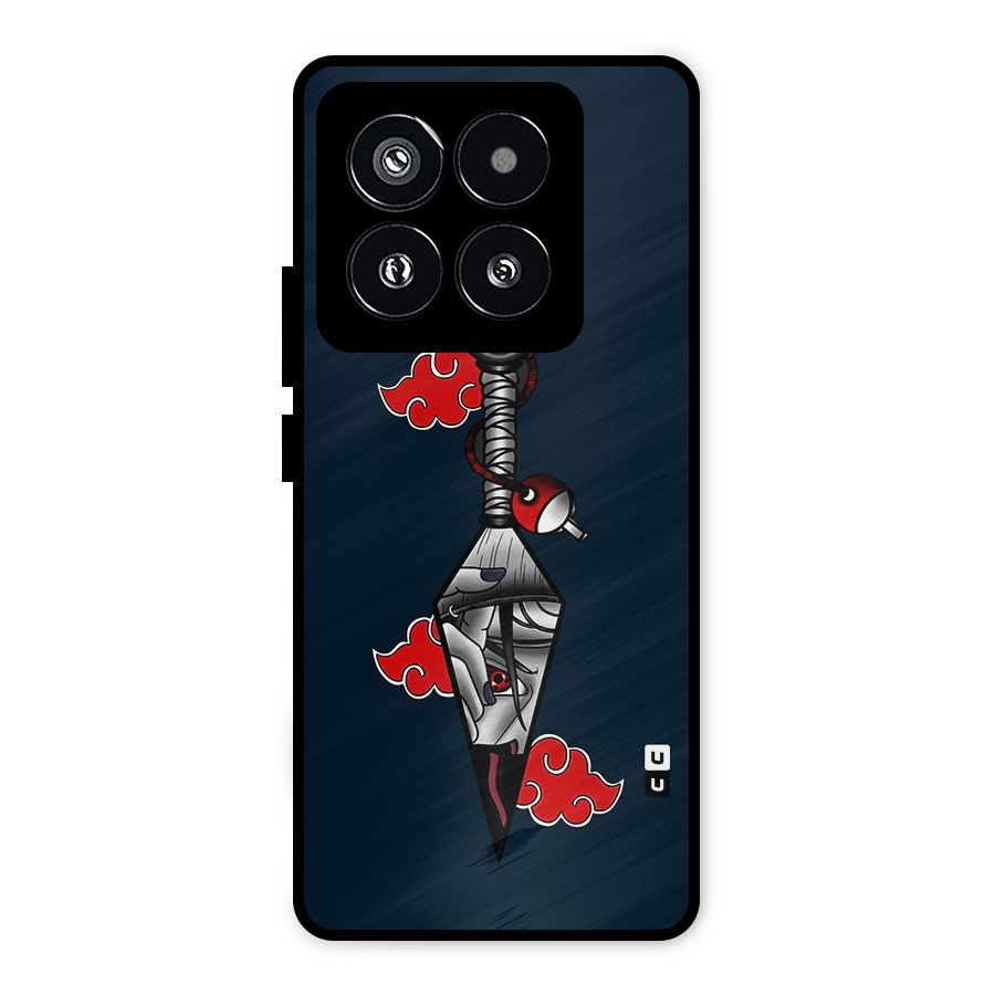 Itachi Kunai Naruto Metal Back Case for Xiaomi 14 Pro