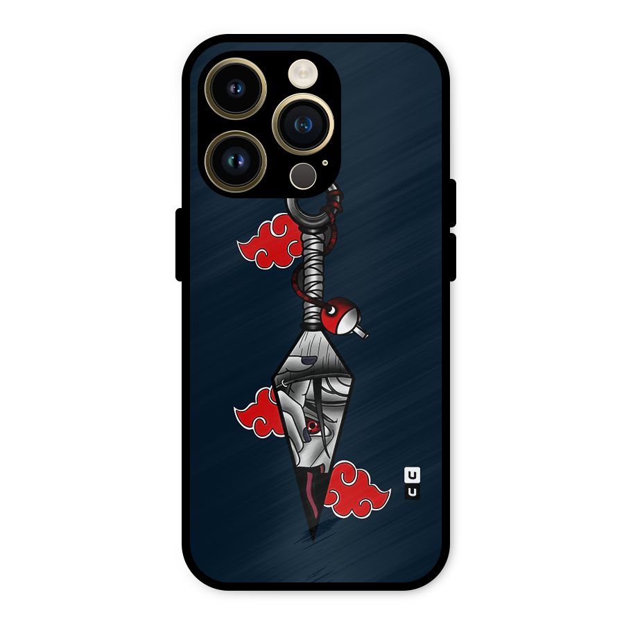 Itachi Kunai Naruto Metal Back Case for iPhone 14 Pro