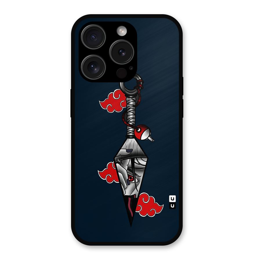 Itachi Kunai Naruto Metal Back Case for iPhone 15 Pro
