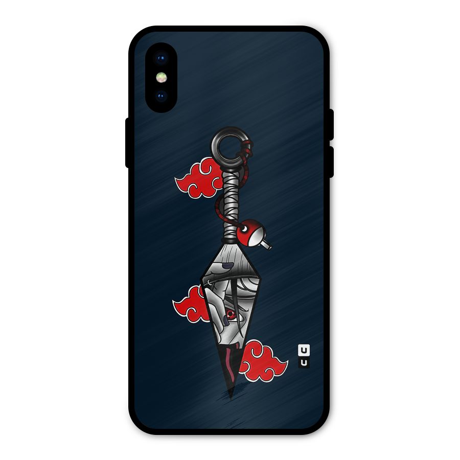 Itachi Kunai Naruto Metal Back Case for iPhone X