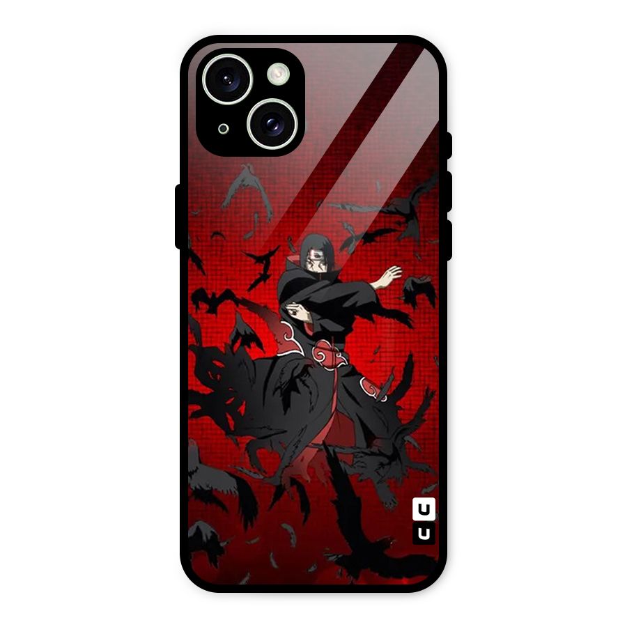 Itachi Stance For War Glass Back Case for iPhone 15 Plus