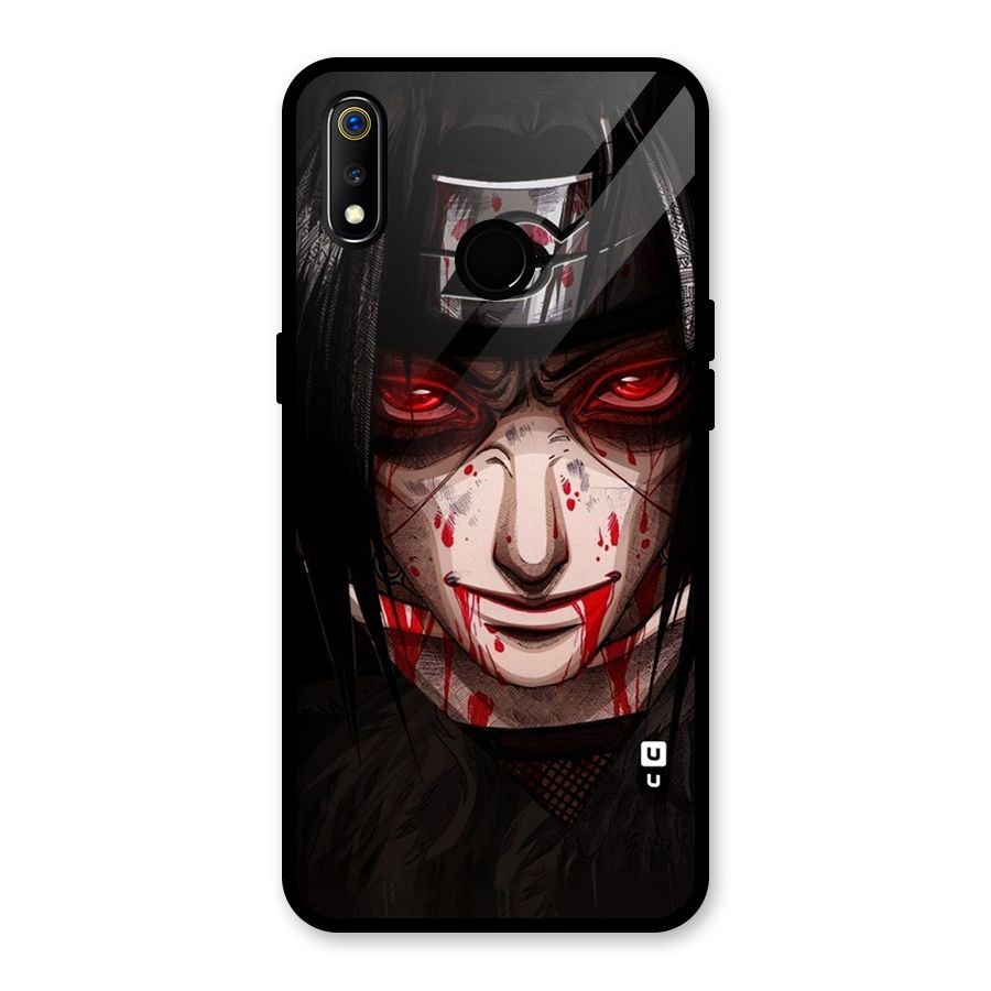 Itachi Uchiha Red Eyes Glass Back Case for Realme 3
