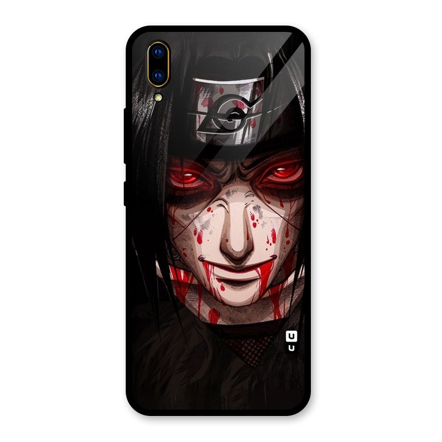 Itachi Uchiha Red Eyes Glass Back Case for Vivo V11 Pro