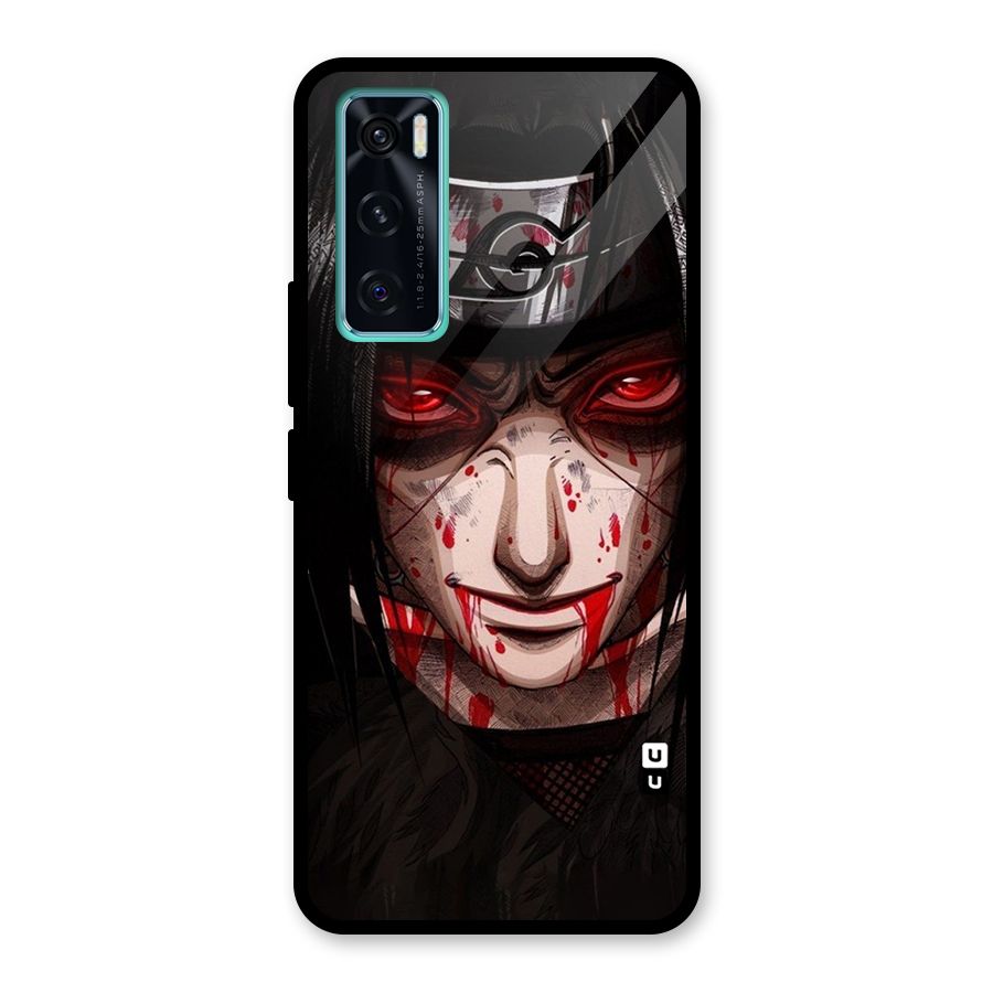 Itachi Uchiha Red Eyes Glass Back Case for Vivo V20 SE