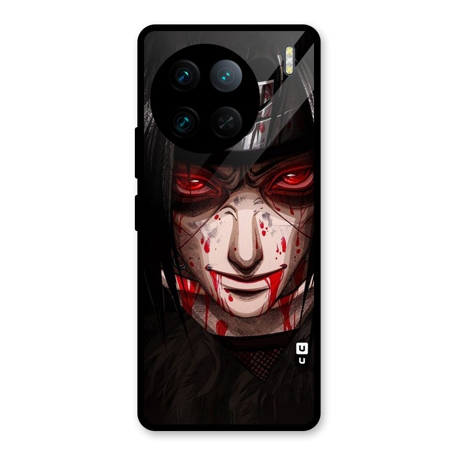 Itachi Uchiha Red Eyes Glass Back Case for Vivo X90 Pros