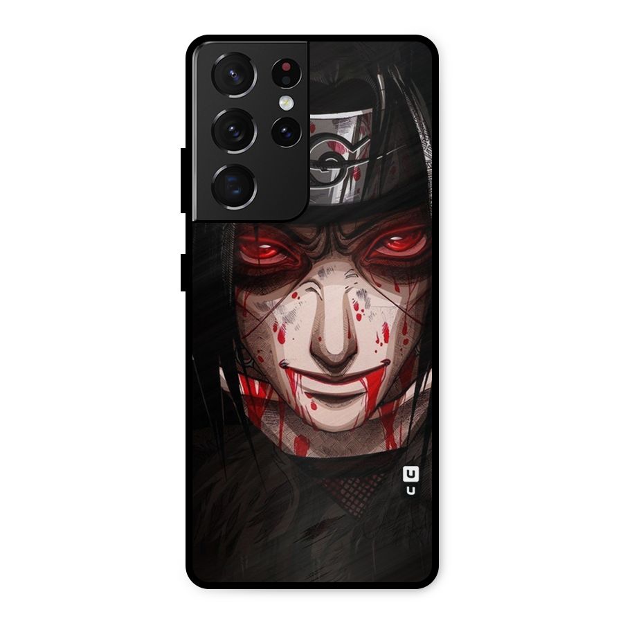 Itachi Uchiha Red Eyes Metal Back Case for Galaxy S21 Ultra 5G