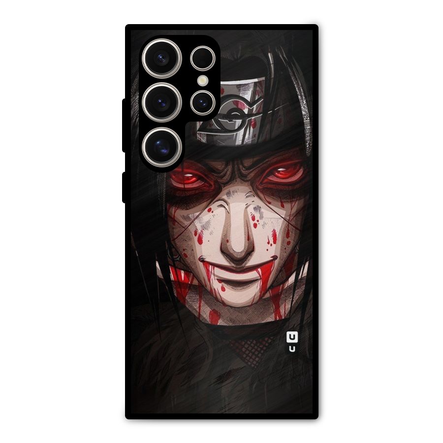 Itachi Uchiha Red Eyes Metal Back Case for Galaxy S24 Ultra