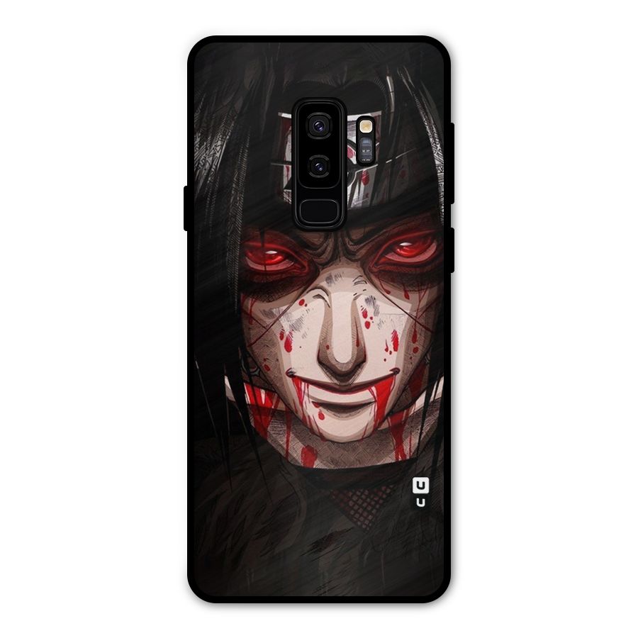Itachi Uchiha Red Eyes Metal Back Case for Galaxy S9 Plus