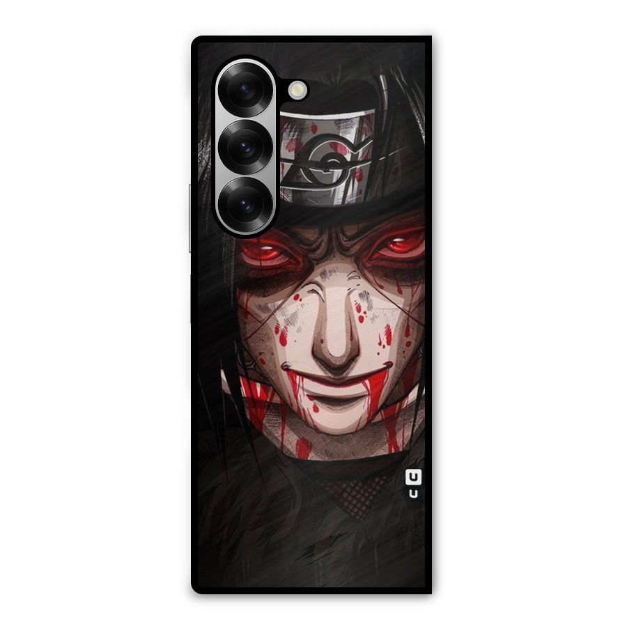 Itachi Uchiha Red Eyes Metal Back Case for Galaxy Z Fold6