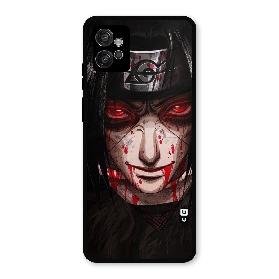 Itachi Uchiha Red Eyes Metal Back Case for Moto G32