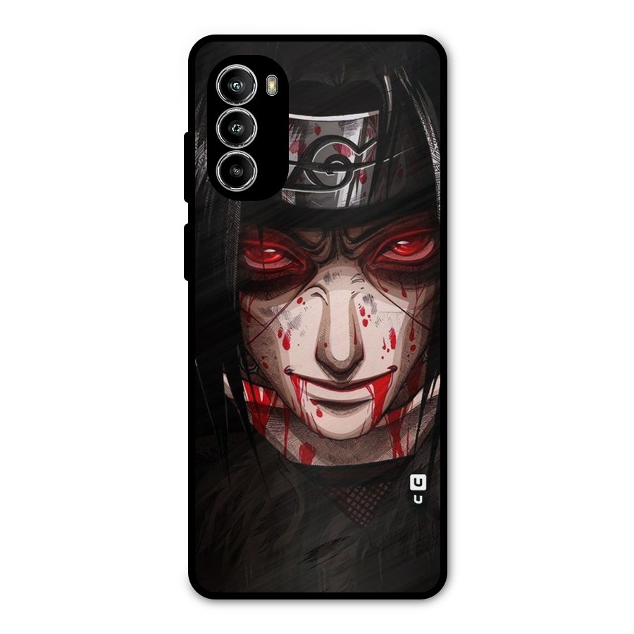 Itachi Uchiha Red Eyes Metal Back Case for Moto G52