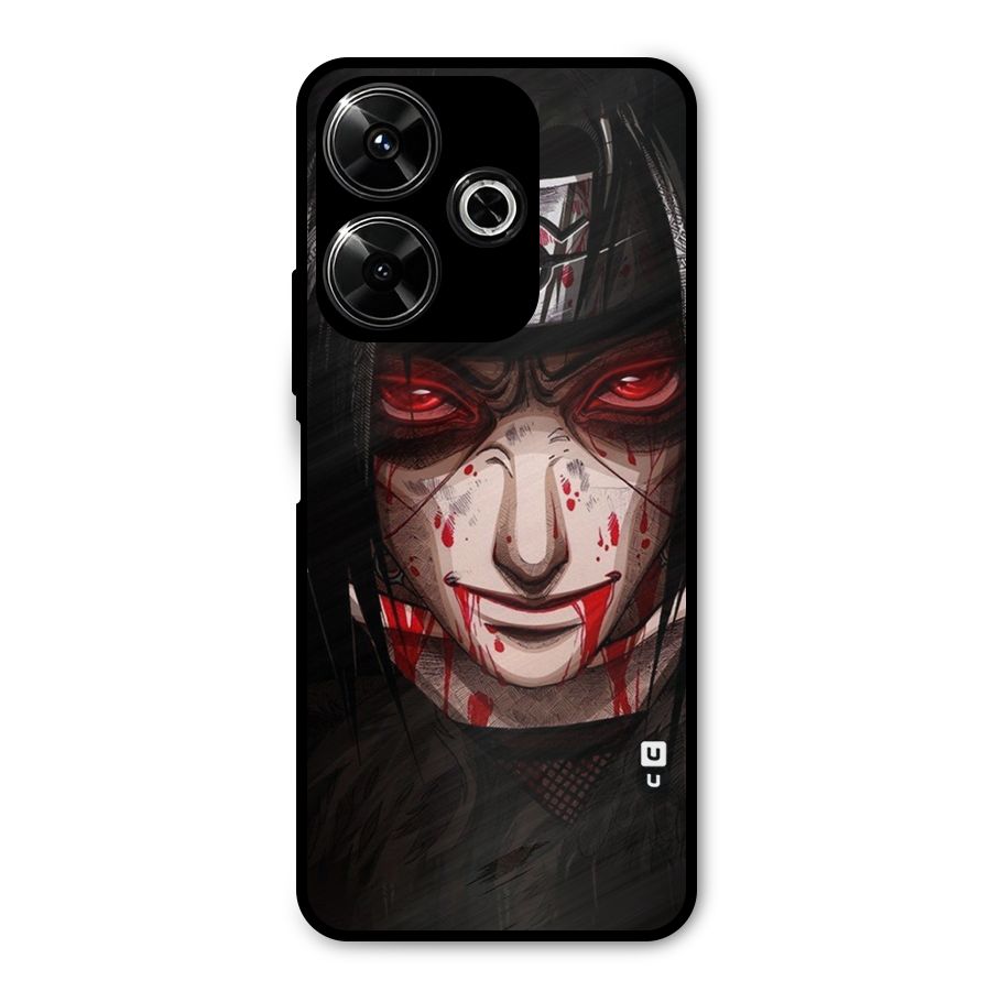 Itachi Uchiha Red Eyes Metal Back Case for Poco M6 Plus