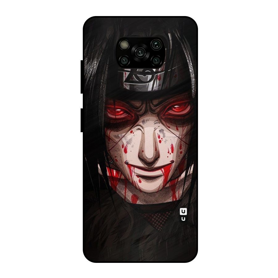 Itachi Uchiha Red Eyes Metal Back Case for Poco X3