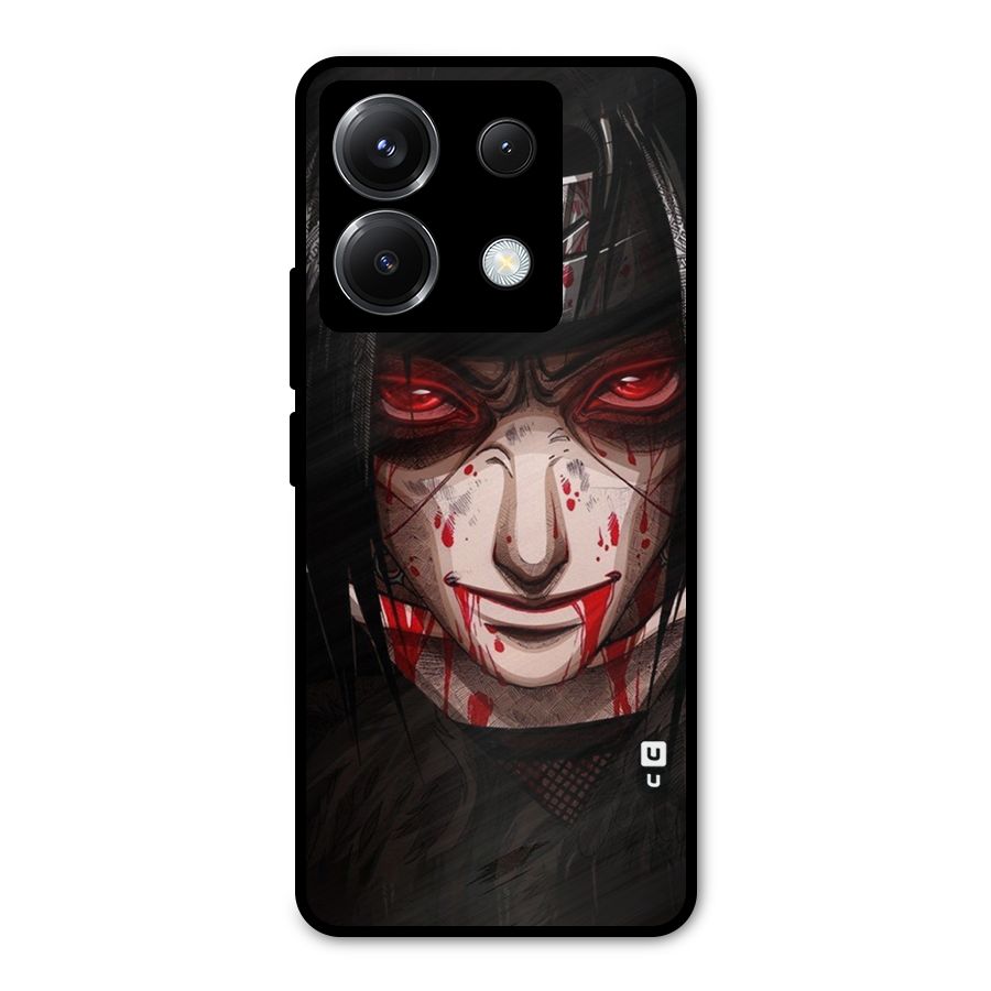 Itachi Uchiha Red Eyes Metal Back Case for Poco X6