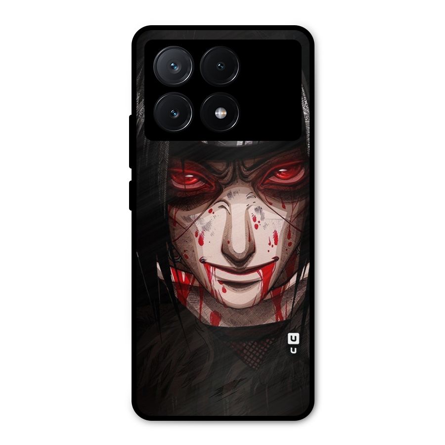 Itachi Uchiha Red Eyes Metal Back Case for Poco X6 Pro