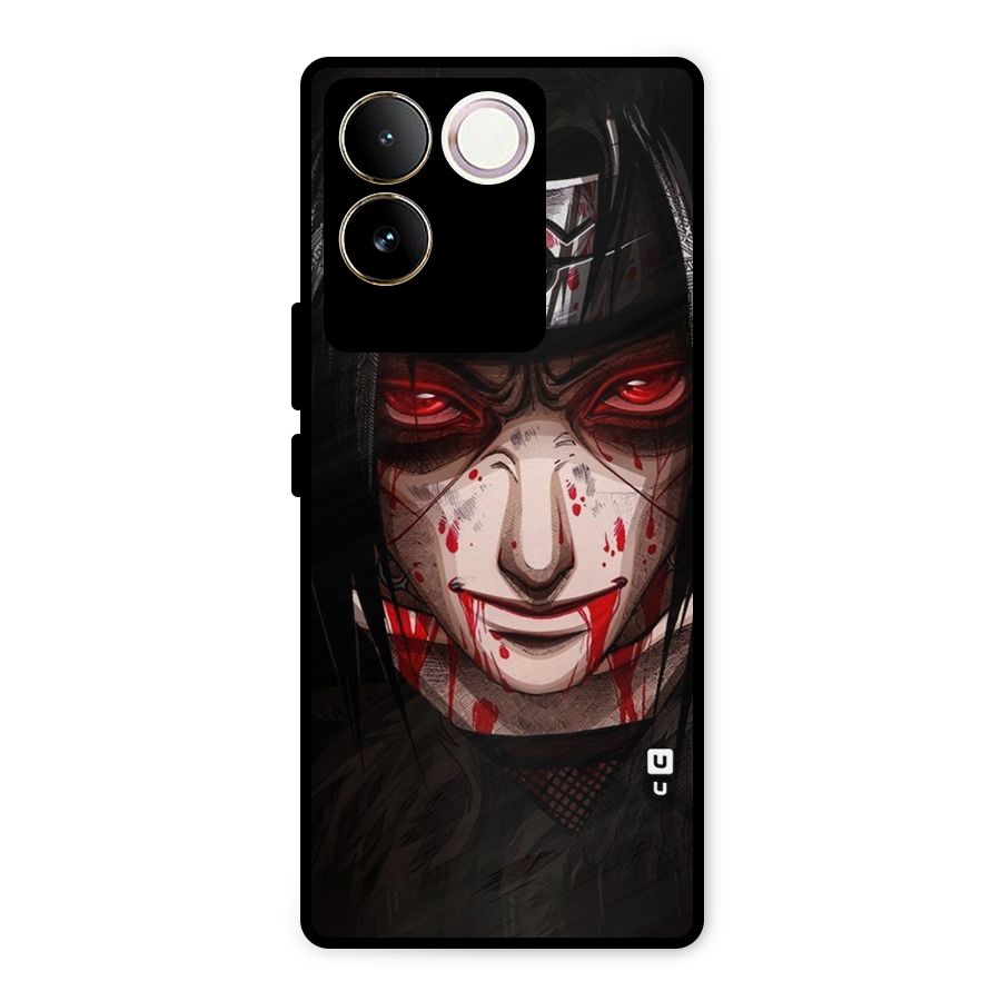 Itachi Uchiha Red Eyes Metal Back Case for Vivo T2 Pro
