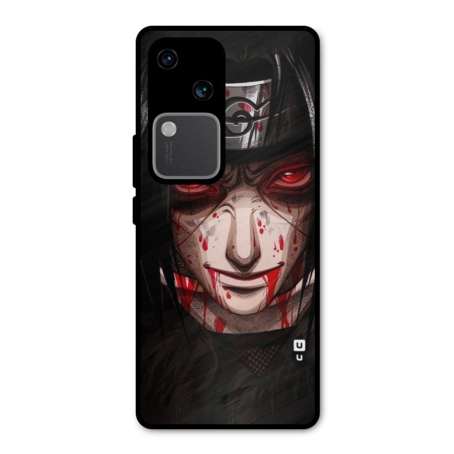 Itachi Uchiha Red Eyes Metal Back Case for Vivo V30 Pro