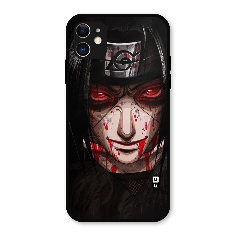 Itachi Uchiha Red Eyes Metal Back Case for iPhone 11