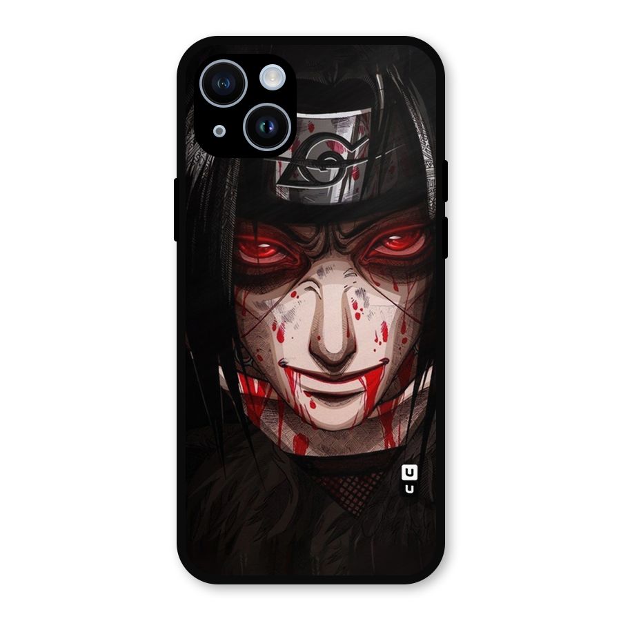 Itachi Uchiha Red Eyes Metal Back Case for iPhone 14