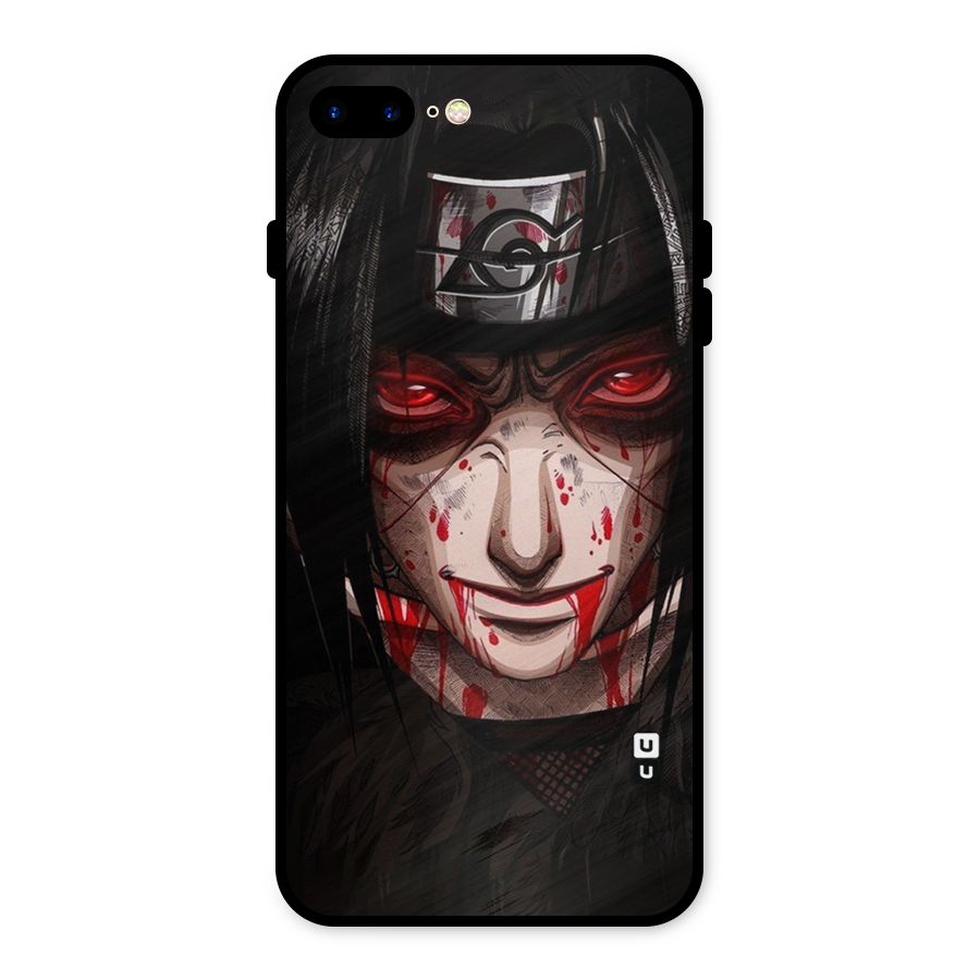 Itachi Uchiha Red Eyes Metal Back Case for iPhone 8 Plus