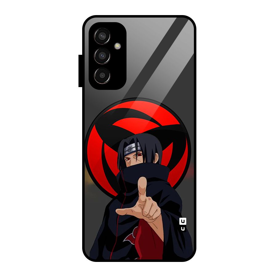 Itachi Uchiha With sharingan Glass Back Case for Galaxy F13