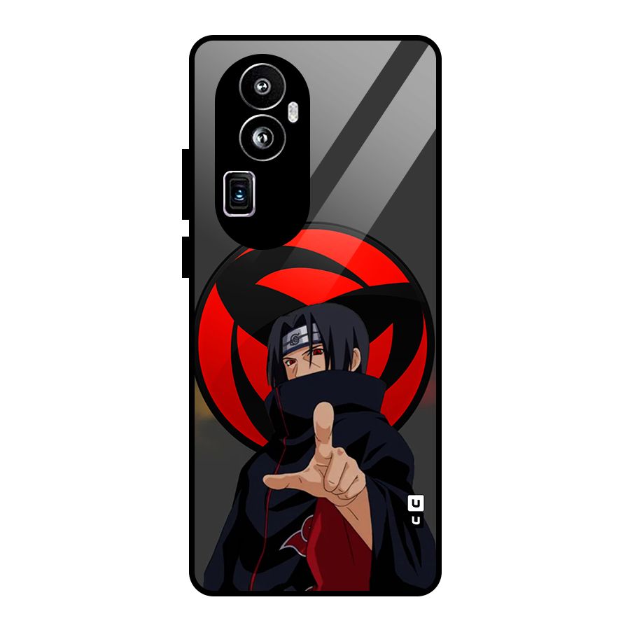 Itachi Uchiha With sharingan Glass Back Case for Oppo Reno10 Pro Plus