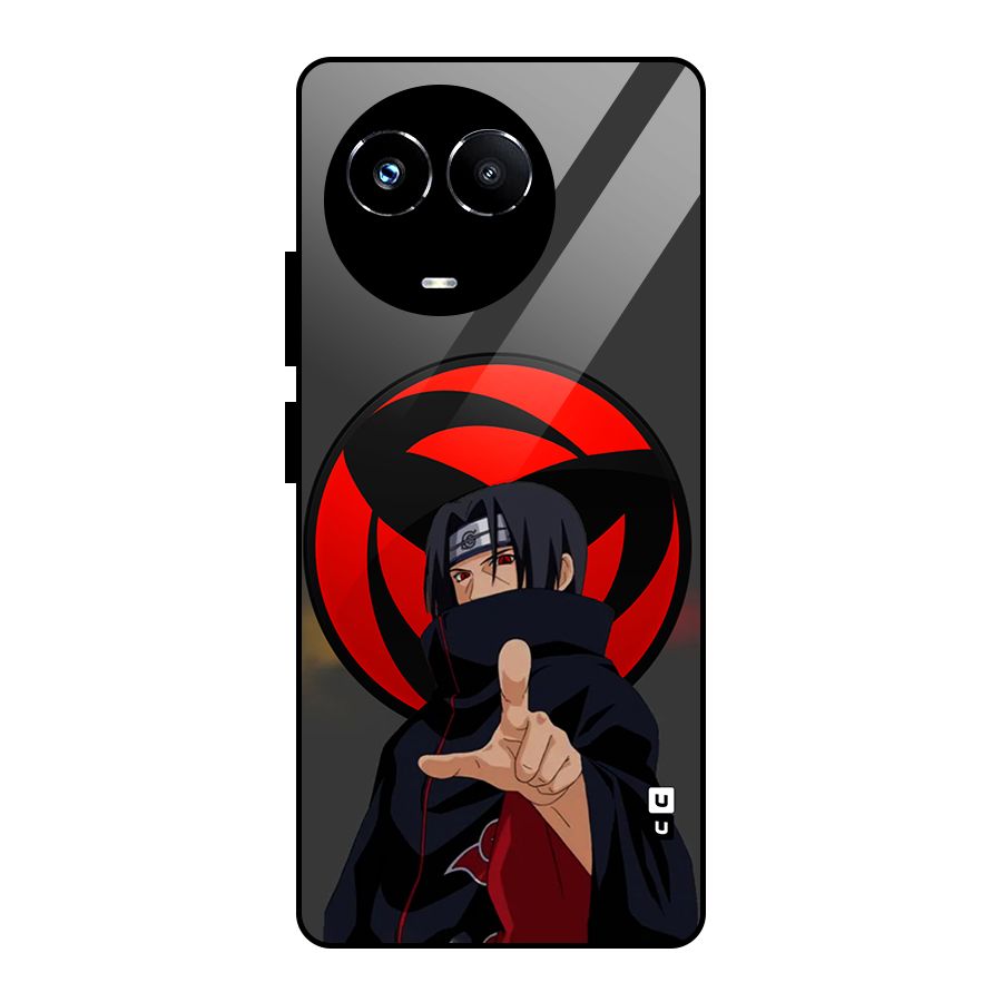 Itachi Uchiha With sharingan Glass Back Case for Realme Narzo 60X