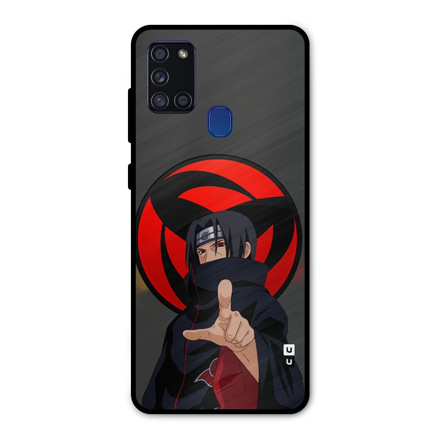 Itachi Uchiha With sharingan Metal Back Case for Galaxy A21s