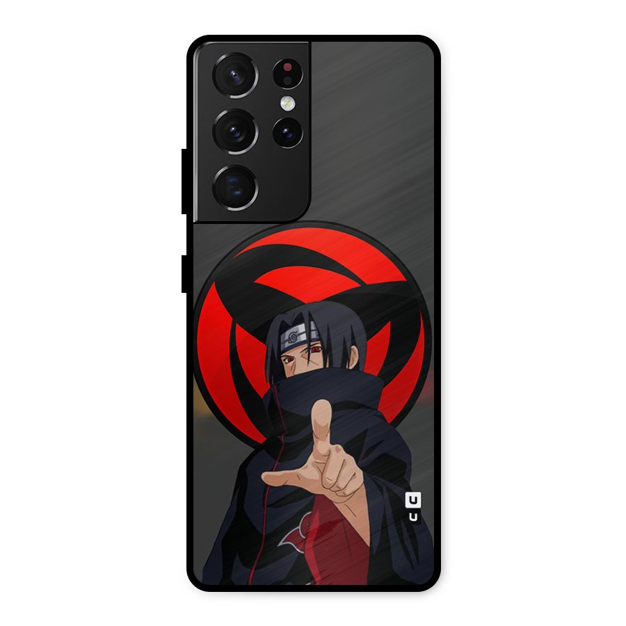 Itachi Uchiha With sharingan Metal Back Case for Galaxy S21 Ultra 5G