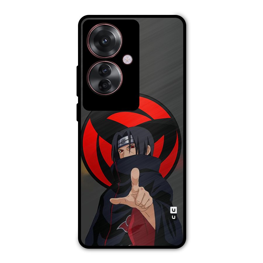 Itachi Uchiha With sharingan Metal Back Case for Oppo F25 Pro
