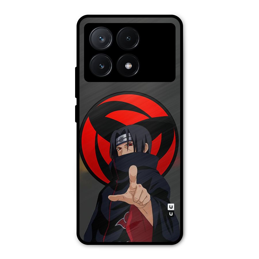 Itachi Uchiha With sharingan Metal Back Case for Poco X6 Pro